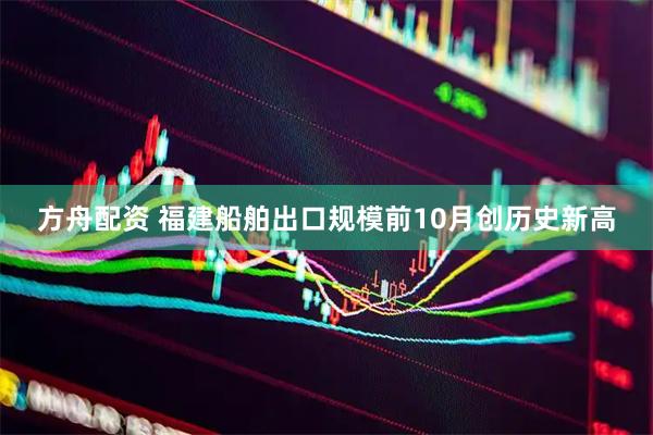 方舟配资 福建船舶出口规模前10月创历史新高